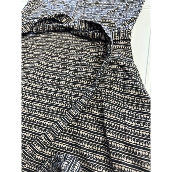 Toad & Co Faux Wrap Tie Waist Sleeveless Dress Striped Dot Pockets Size Small - Picture 2 of 7
